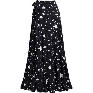 LOVERS + FRIENDS Wrap Chiffon Star Maxi Skirt SIZE XS